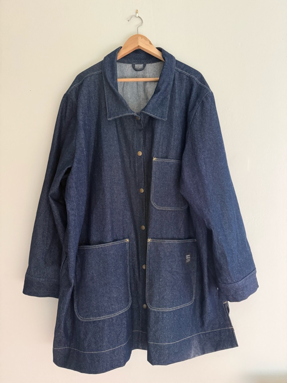 Relaxed Dark Blue Denim Utility Jacket